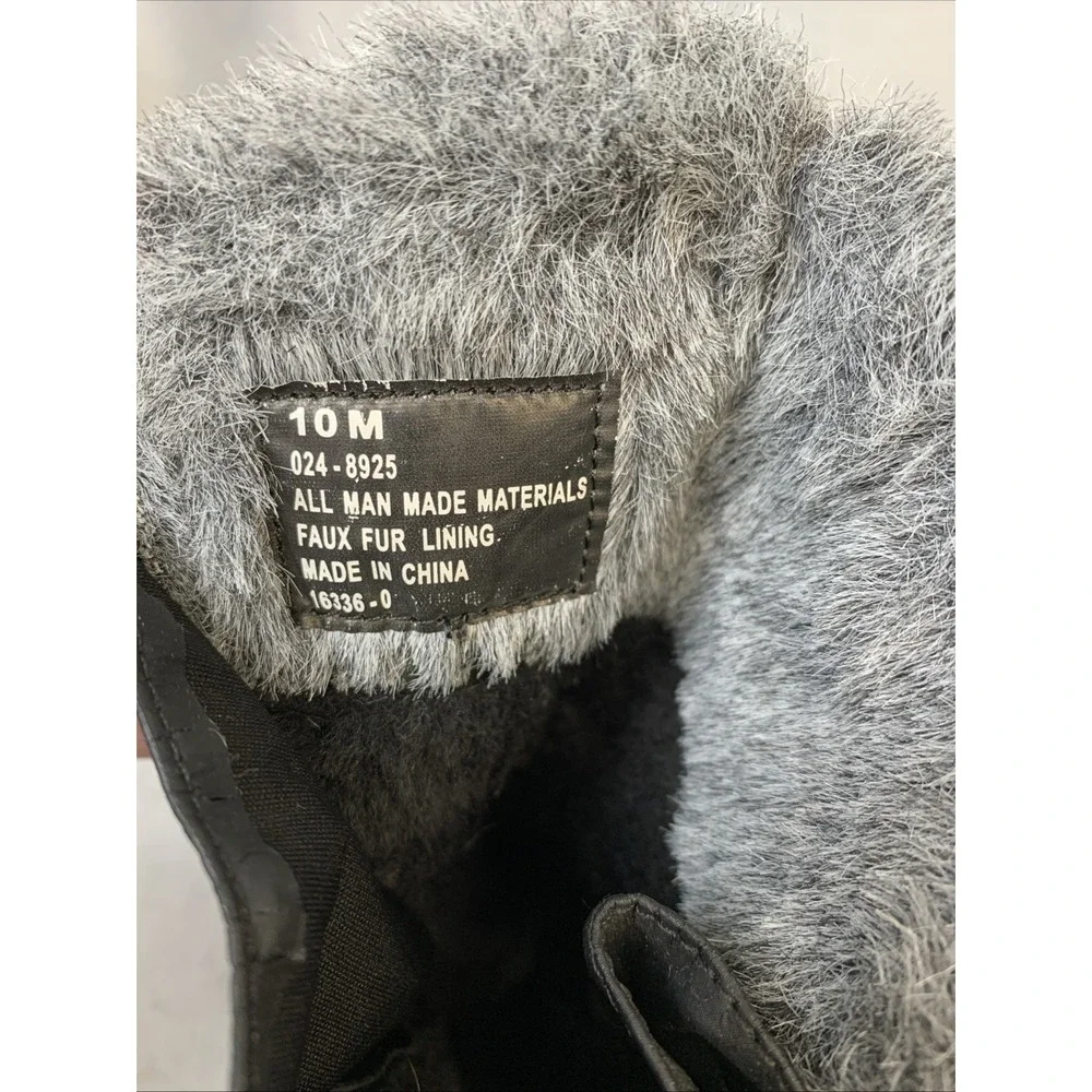 Totes Snow Boots Women's Size 10 M Rikki Black Faux‎ Fur Lined Zip Up